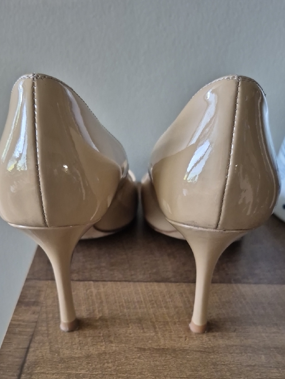 LK Bennett Beige Patent Stiletto Pumps